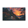Snoopy at Japanese Temple Canvas