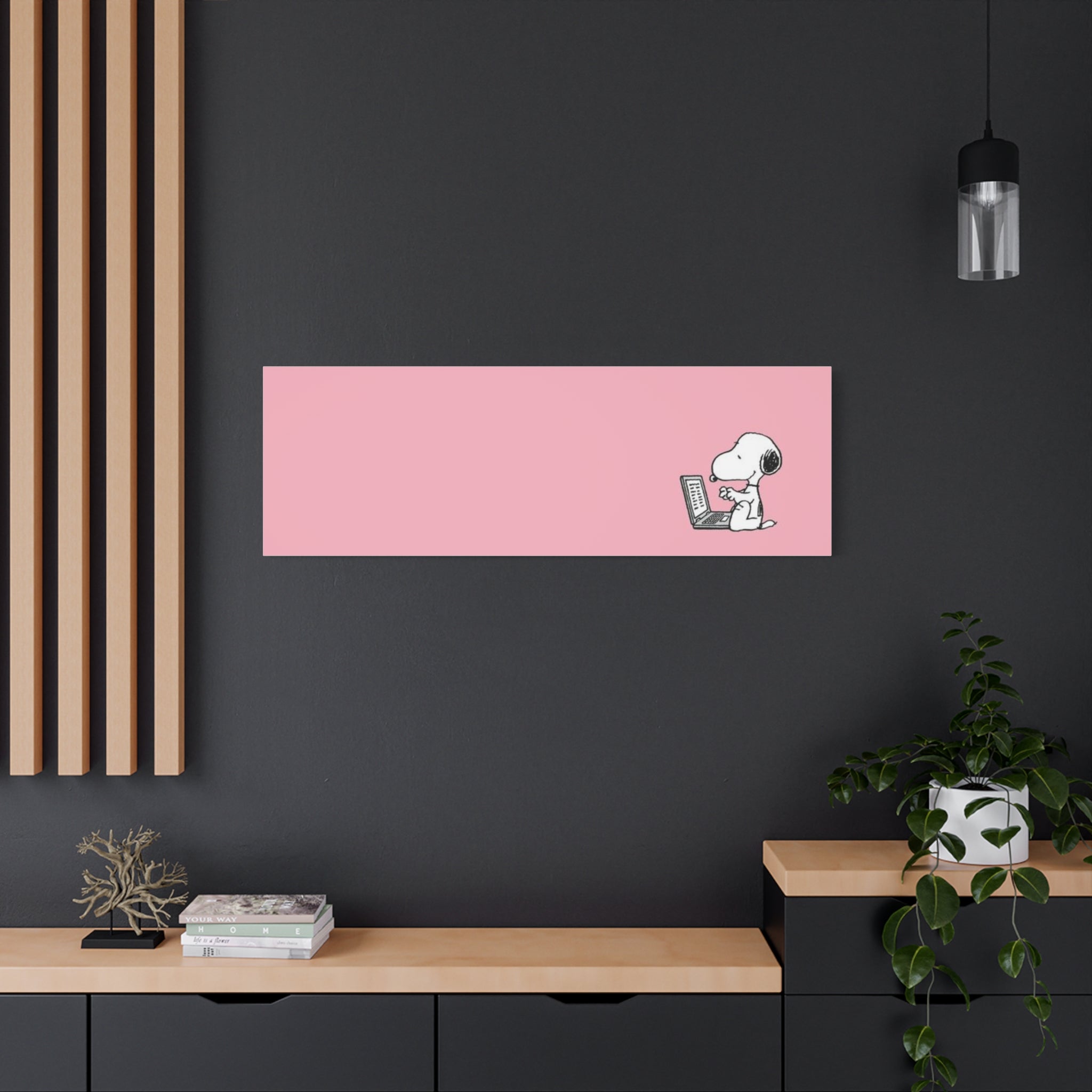 Snoopy on Laptop Canvas