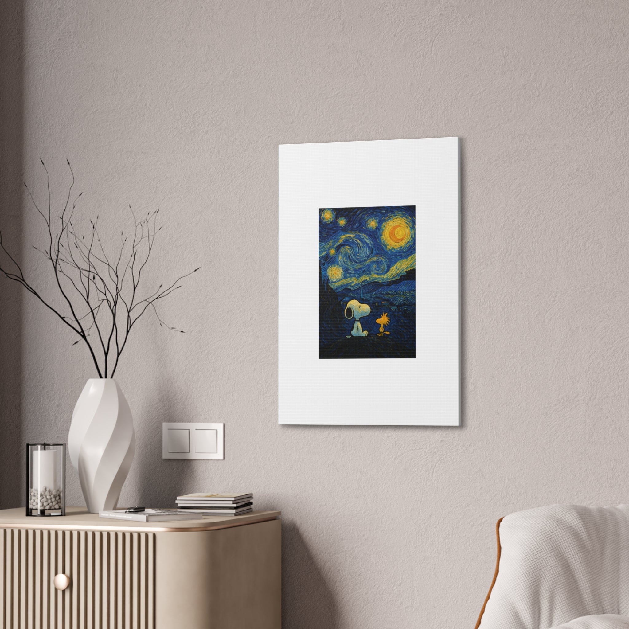 Snoopy Paris Autumn Canvas
