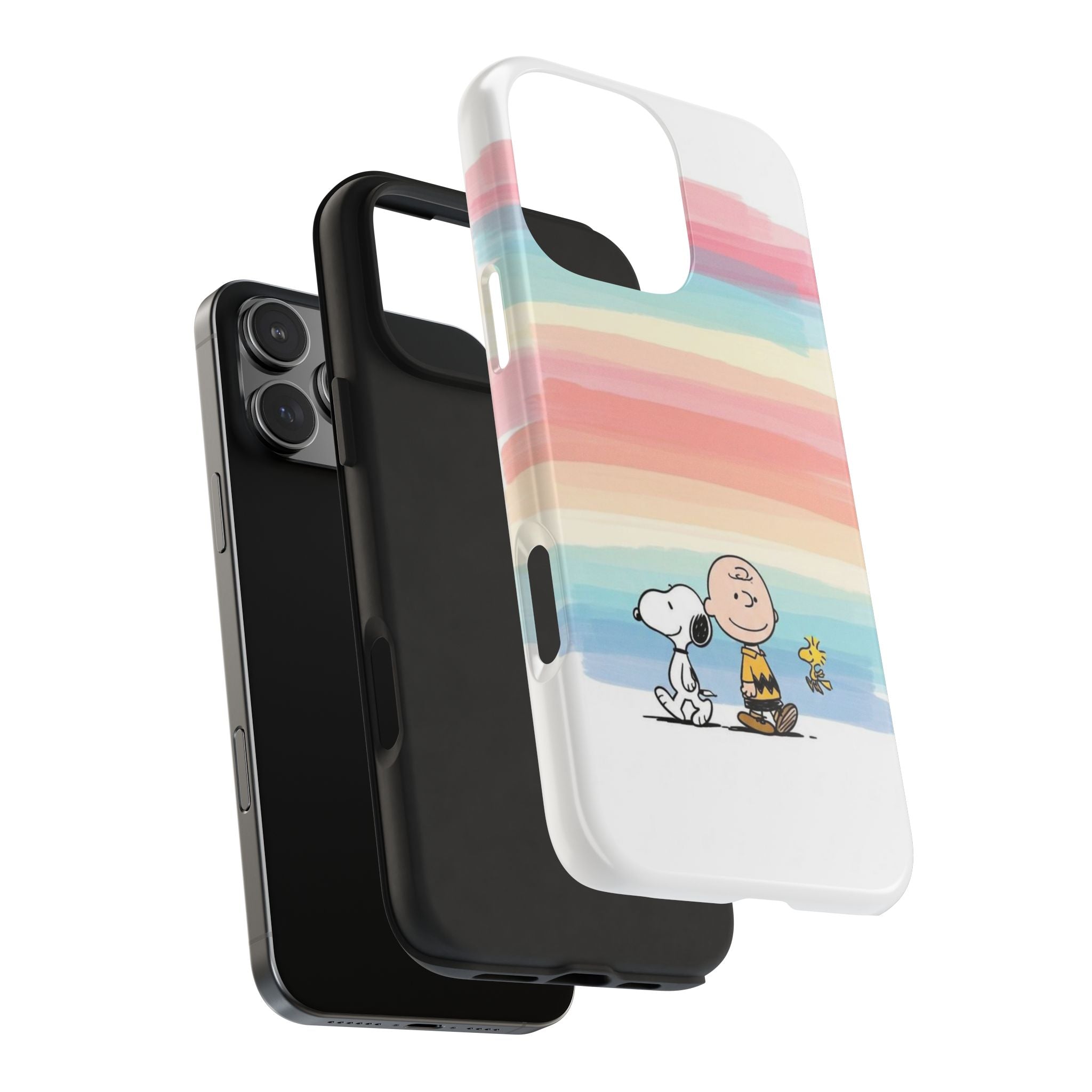 Rainbow Stripe Snoopy Phone Case