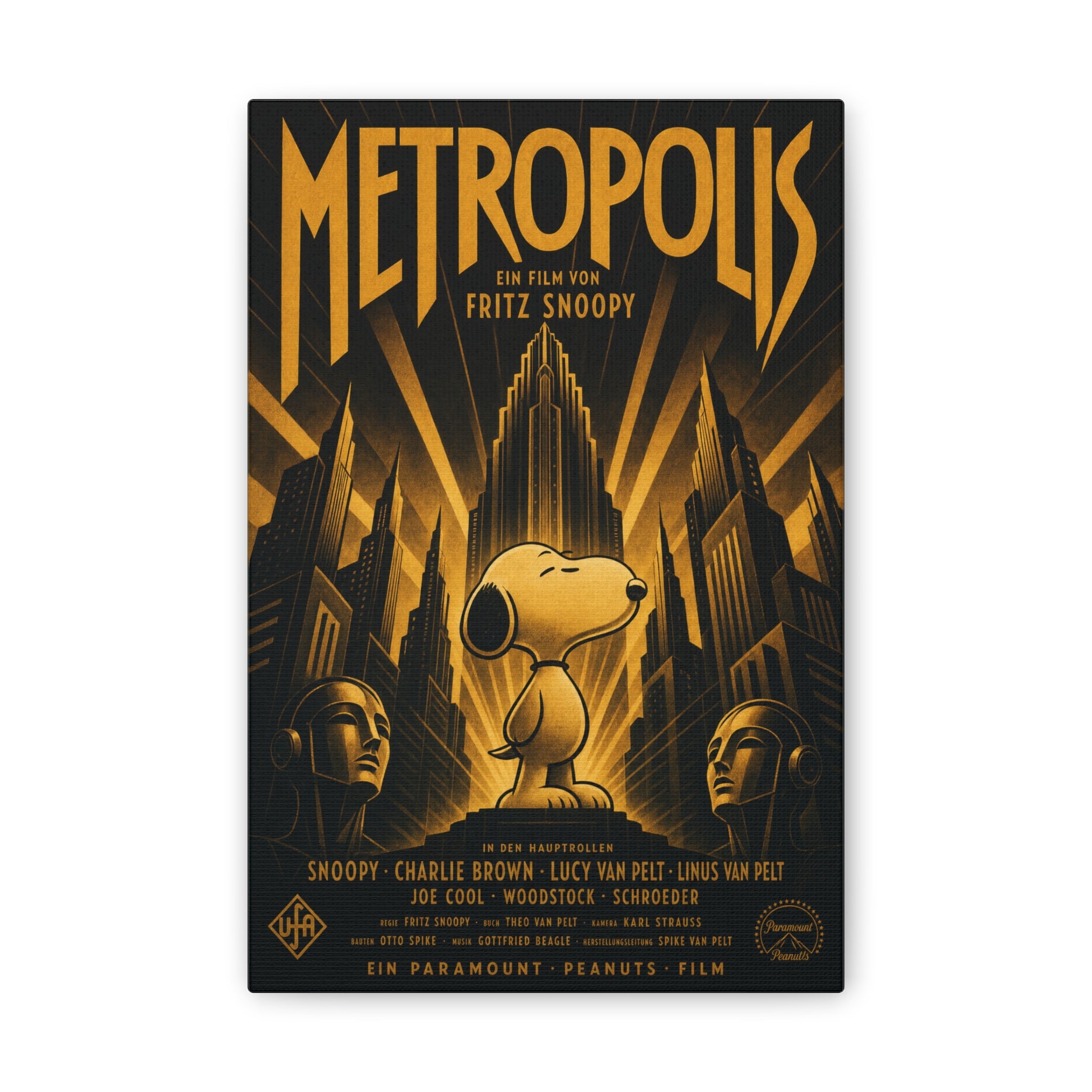 Metropolis Snoopy Canvas
