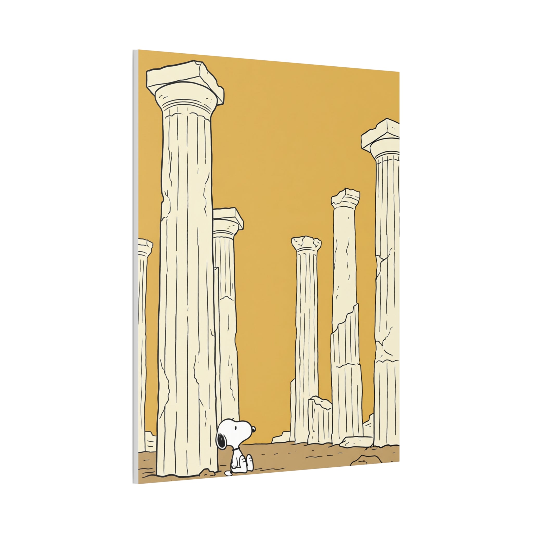 Snoopy among Ancient Columns Canvas