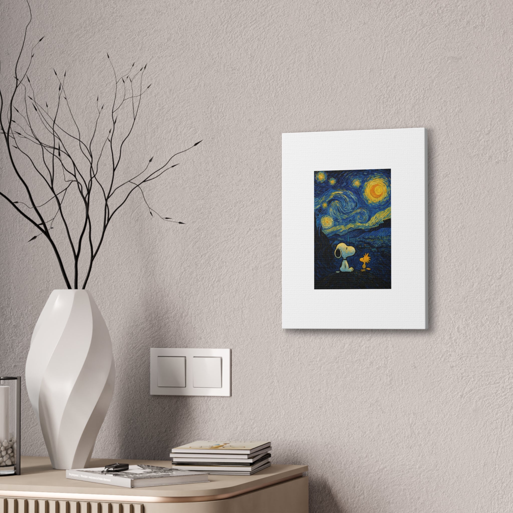 Snoopy Paris Autumn Canvas