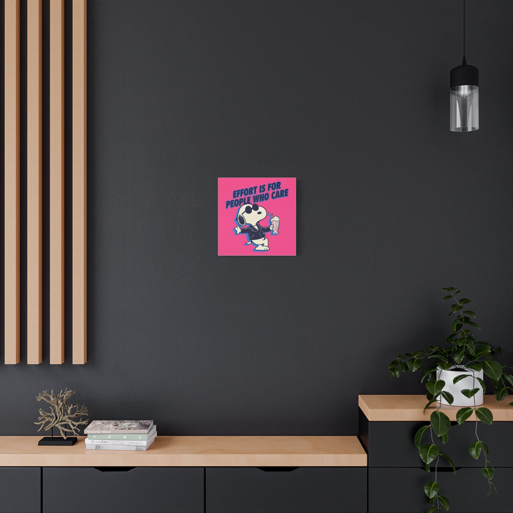 Snoopy Effort Quote Canvas