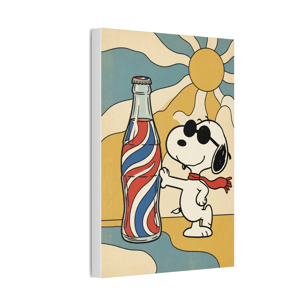 Retro Snoopy Soda Bottle Canvas