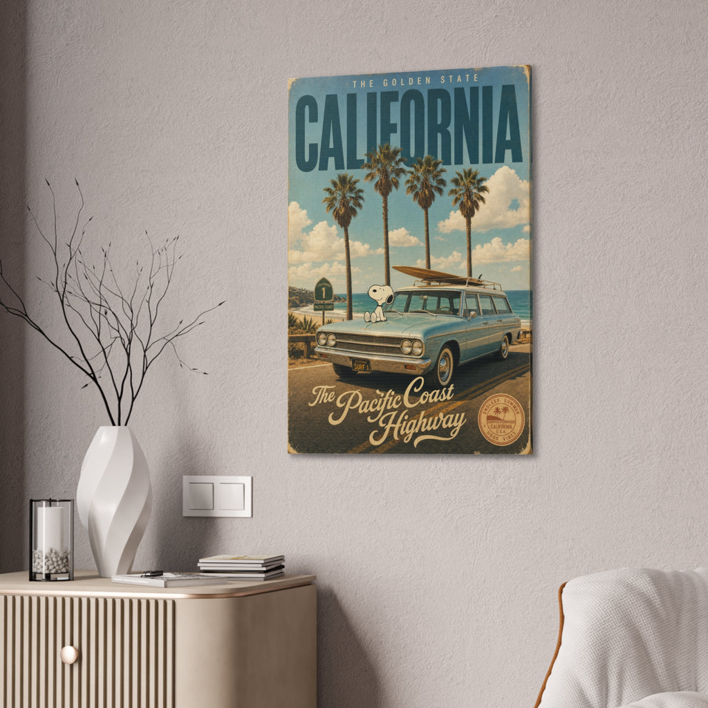 California Coast Snoopy Canvas