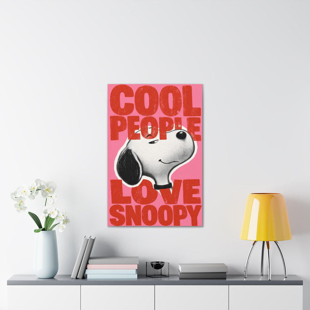 Cool People Love Snoopy Canvas