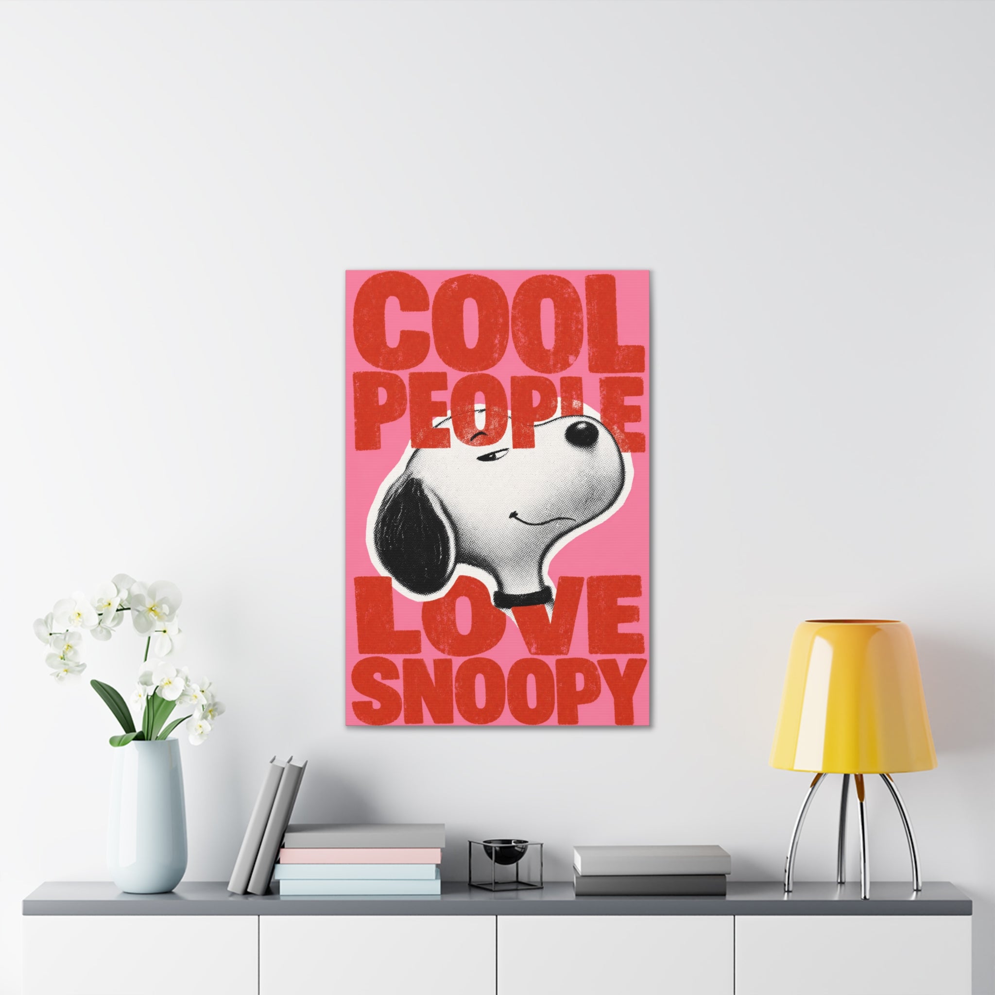 Cool People Love Snoopy Canvas