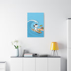 Surfing With Woodstock Canvas