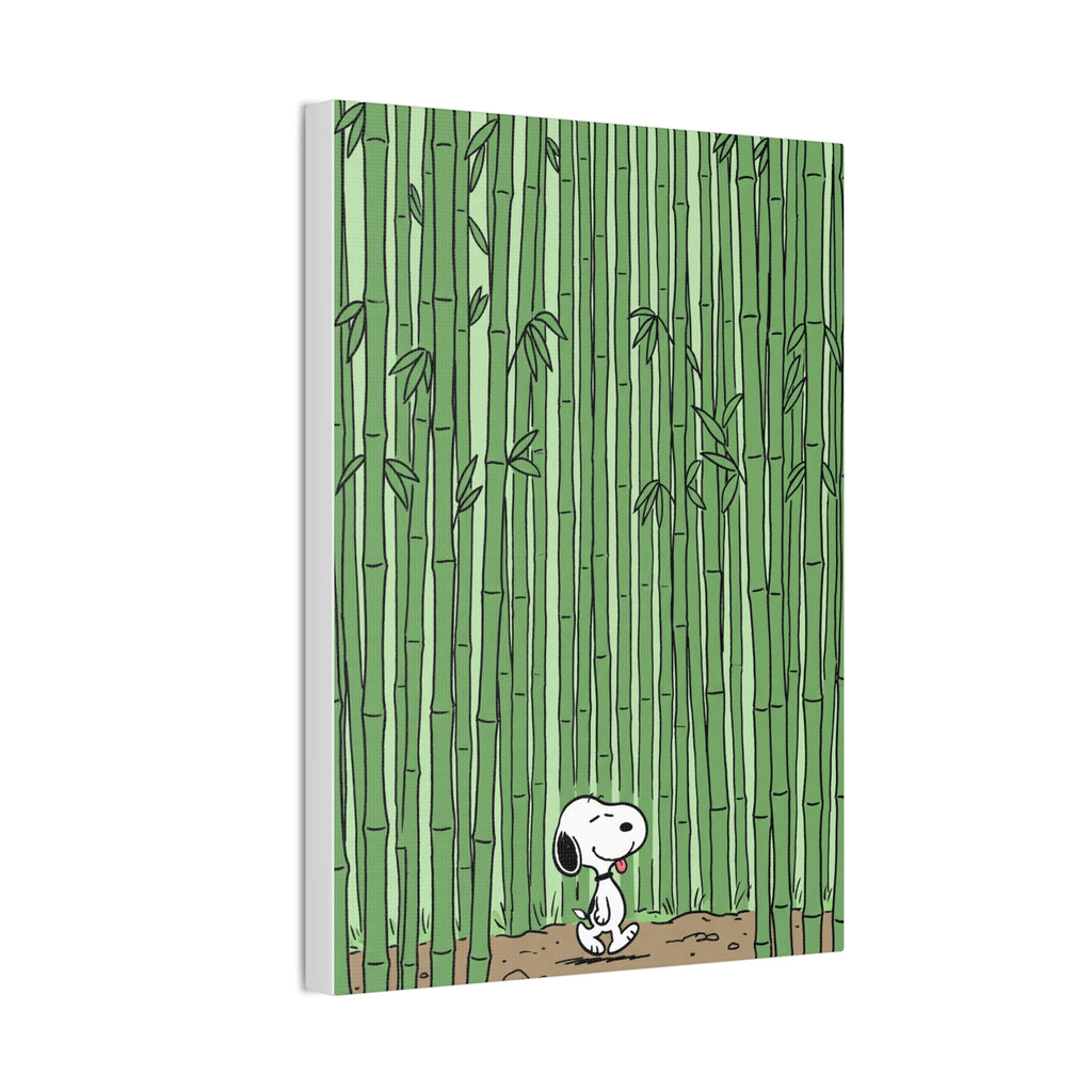 Snoopy in Bamboo Forest Canvas