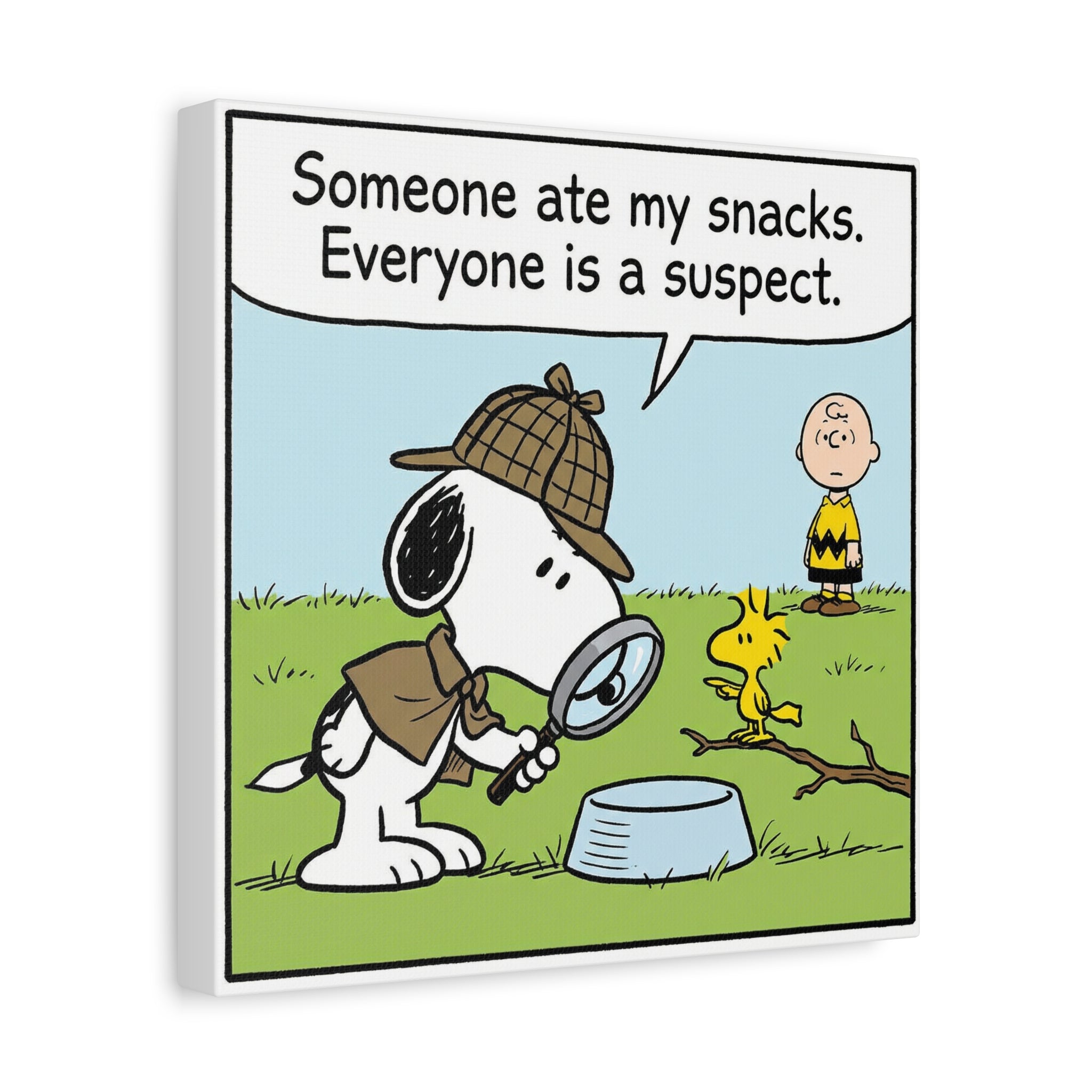 Snoopy Snack Detective Canvas