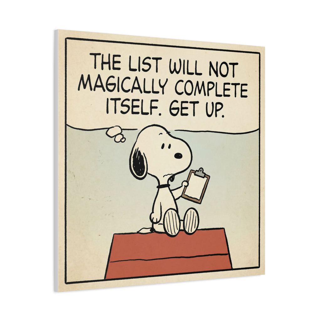 Snoopy Checklist Canvas