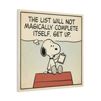 Snoopy Checklist Canvas