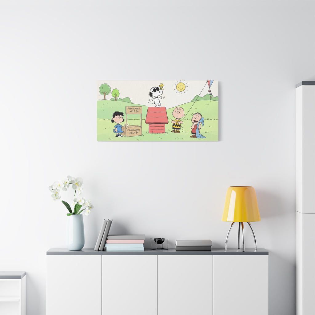 Woodstock Cartoon Scene Canvas