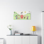 Woodstock Cartoon Scene Canvas