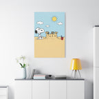 Snoopy Beach Sandcastle Canvas