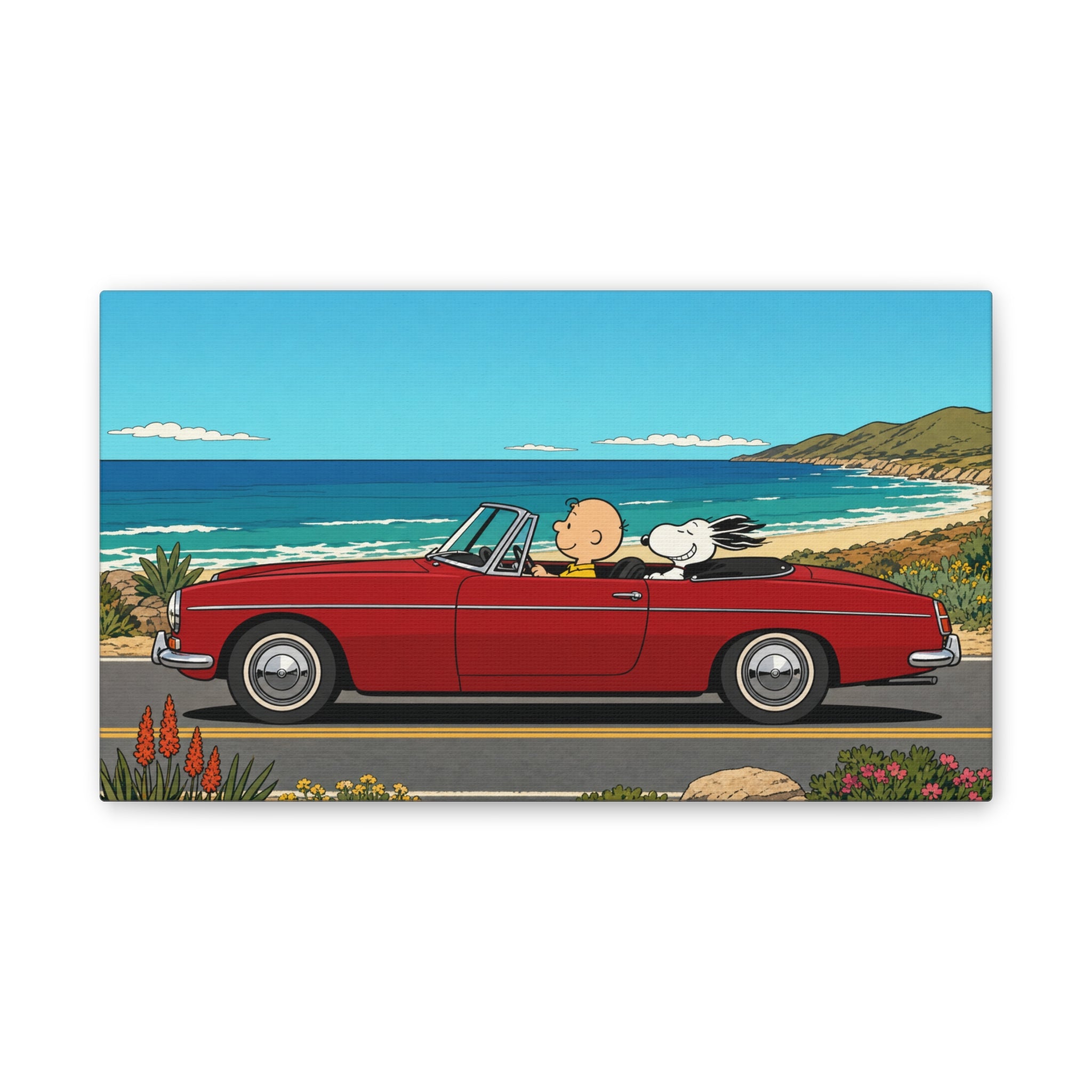 Snoopy Red Convertible Canvas