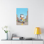 Snoopy Skateboarding Canvas