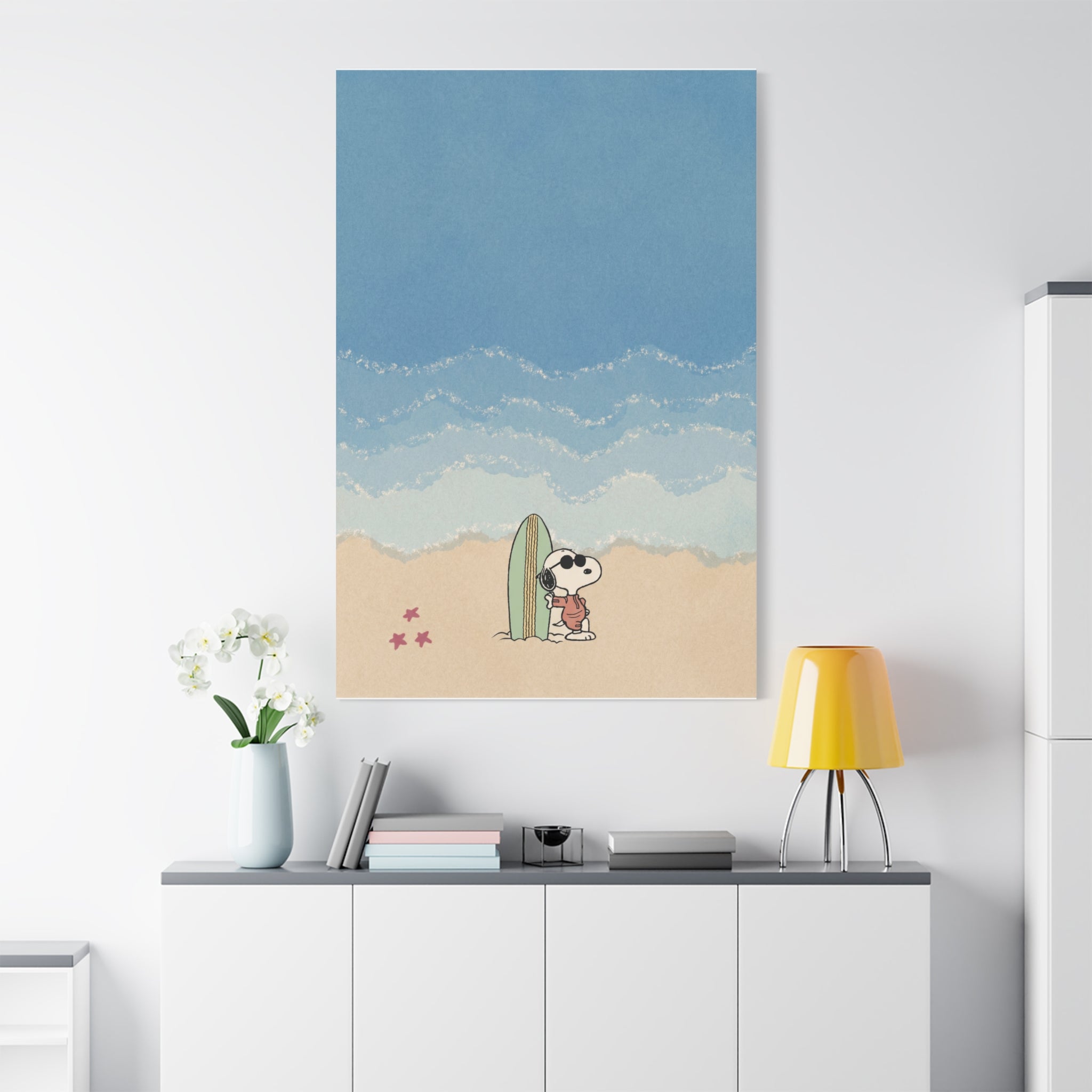 Snoopy Surfing Canvas