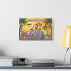 Summer Surf Scene Canvas