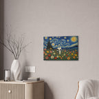 Starry Floral Field Canvas