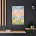 Snoopy Charlie Sunset Canvas
