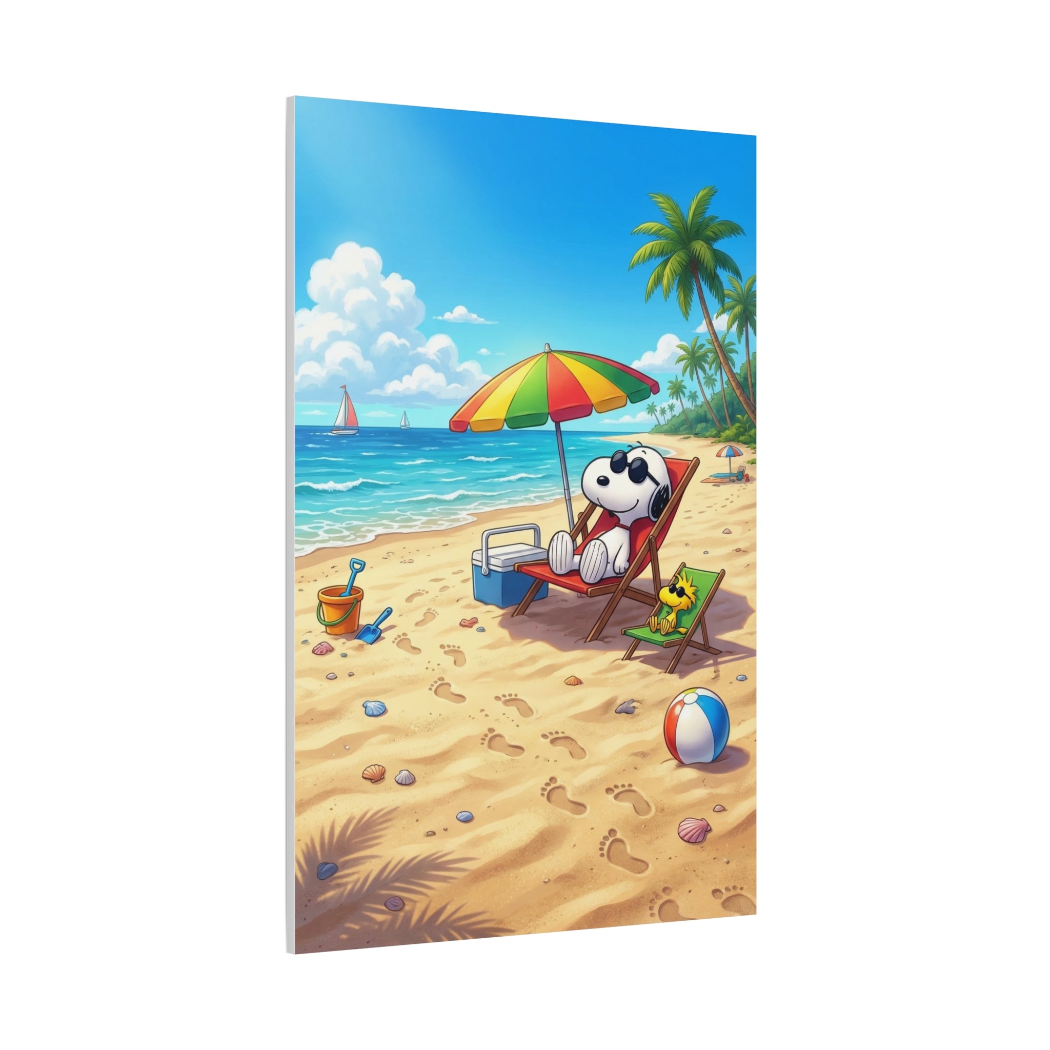 Snoopy Beach Matte Canvas