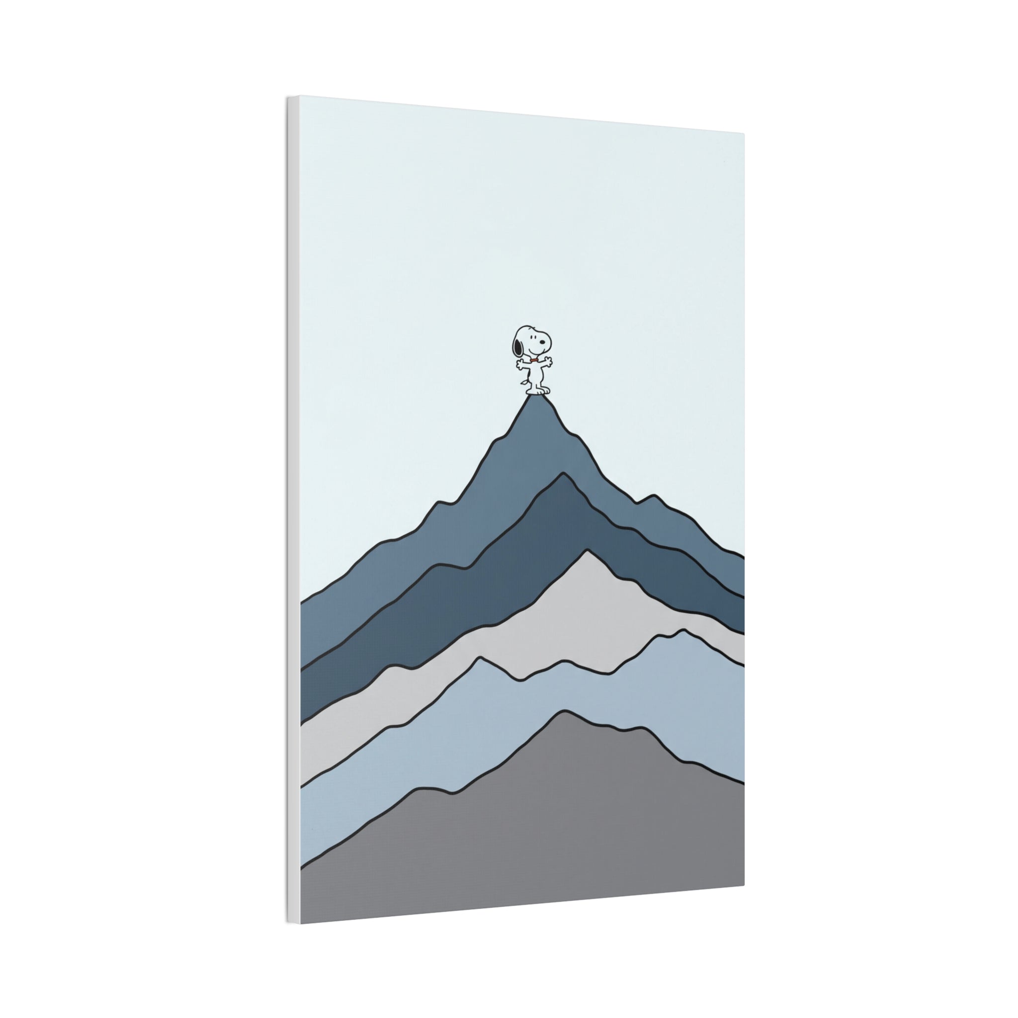 Snoopy on Mountain Canvas