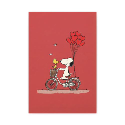 Bicycle Heart Balloons Canvas