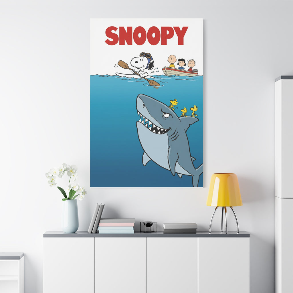 Snoopy Jaws Remake Canvas