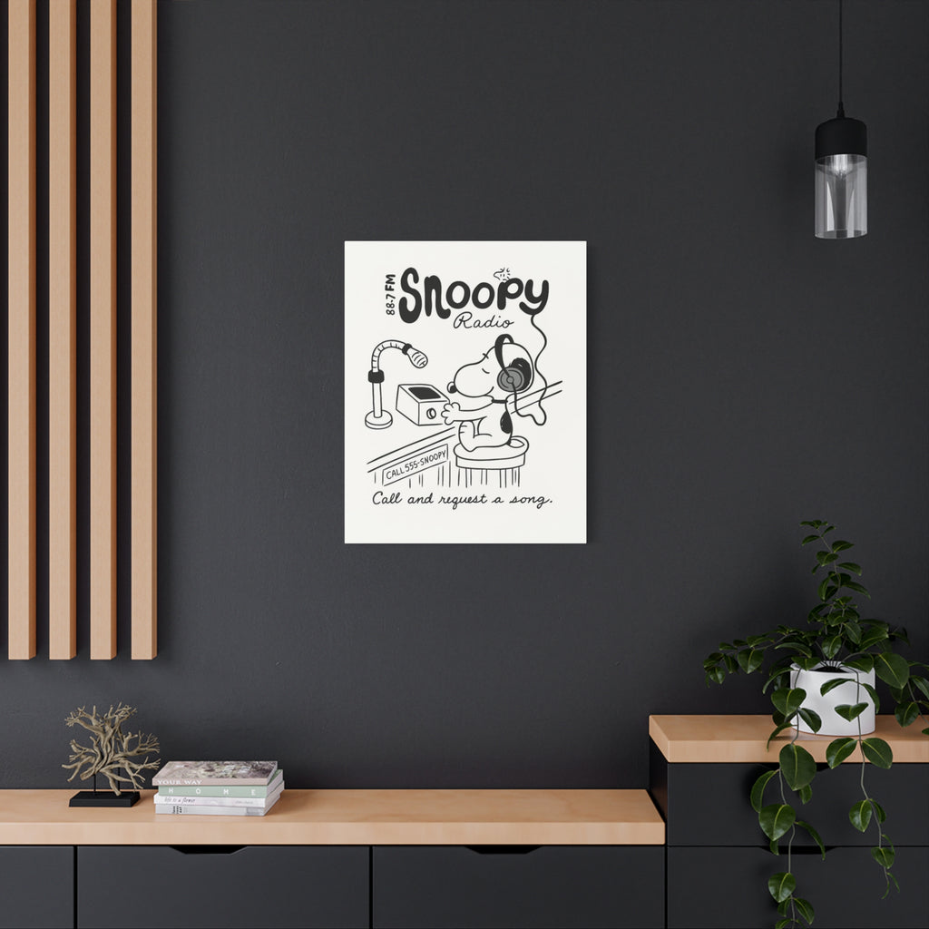 Snoopy Radio Canvas