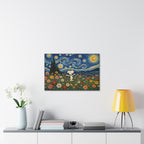 Starry Floral Field Canvas