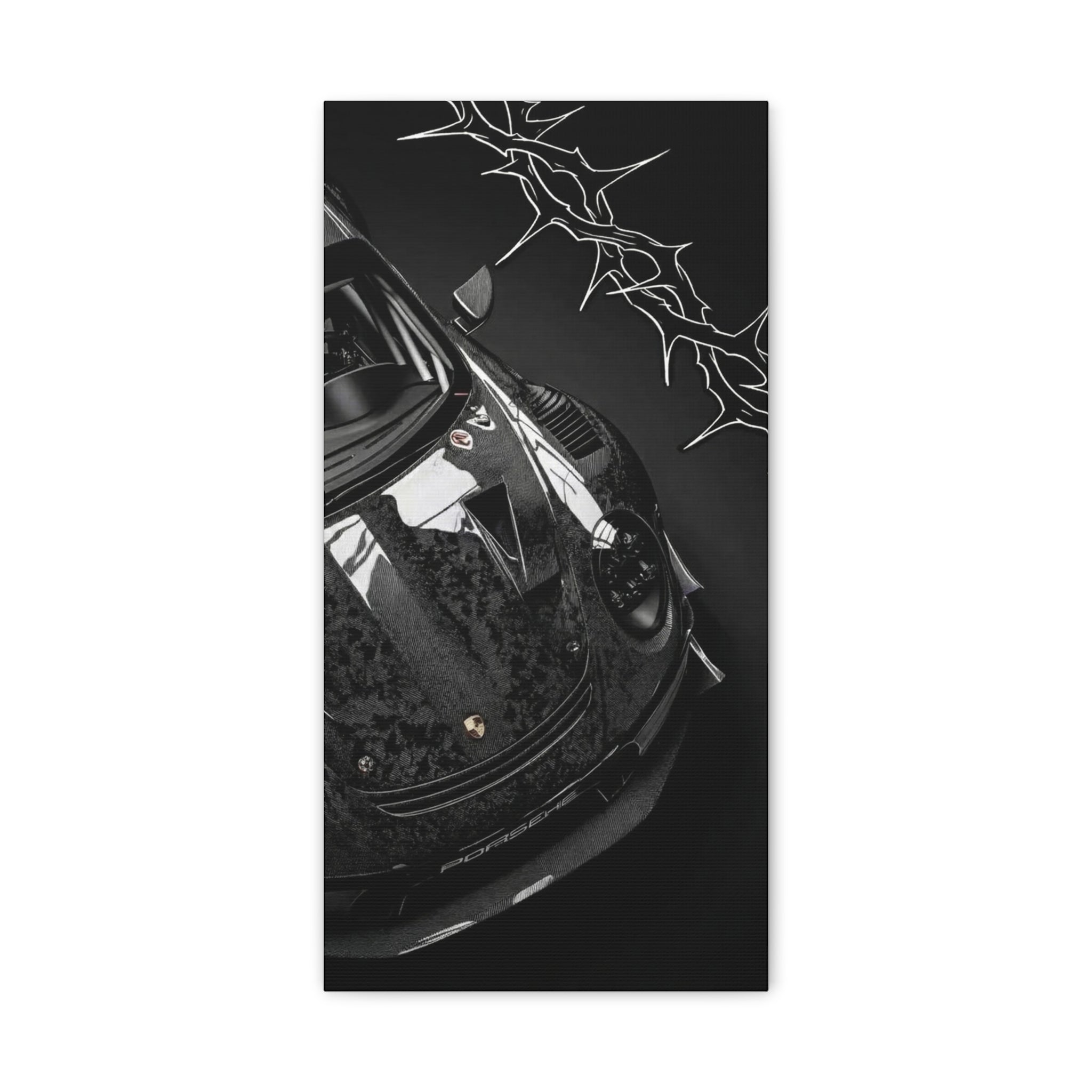 Black Sports Car Canvas