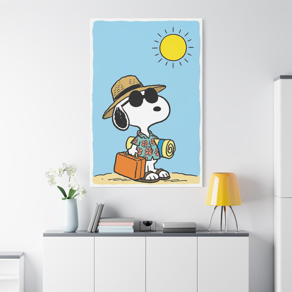 Snoopy Beach Vacation Canvas