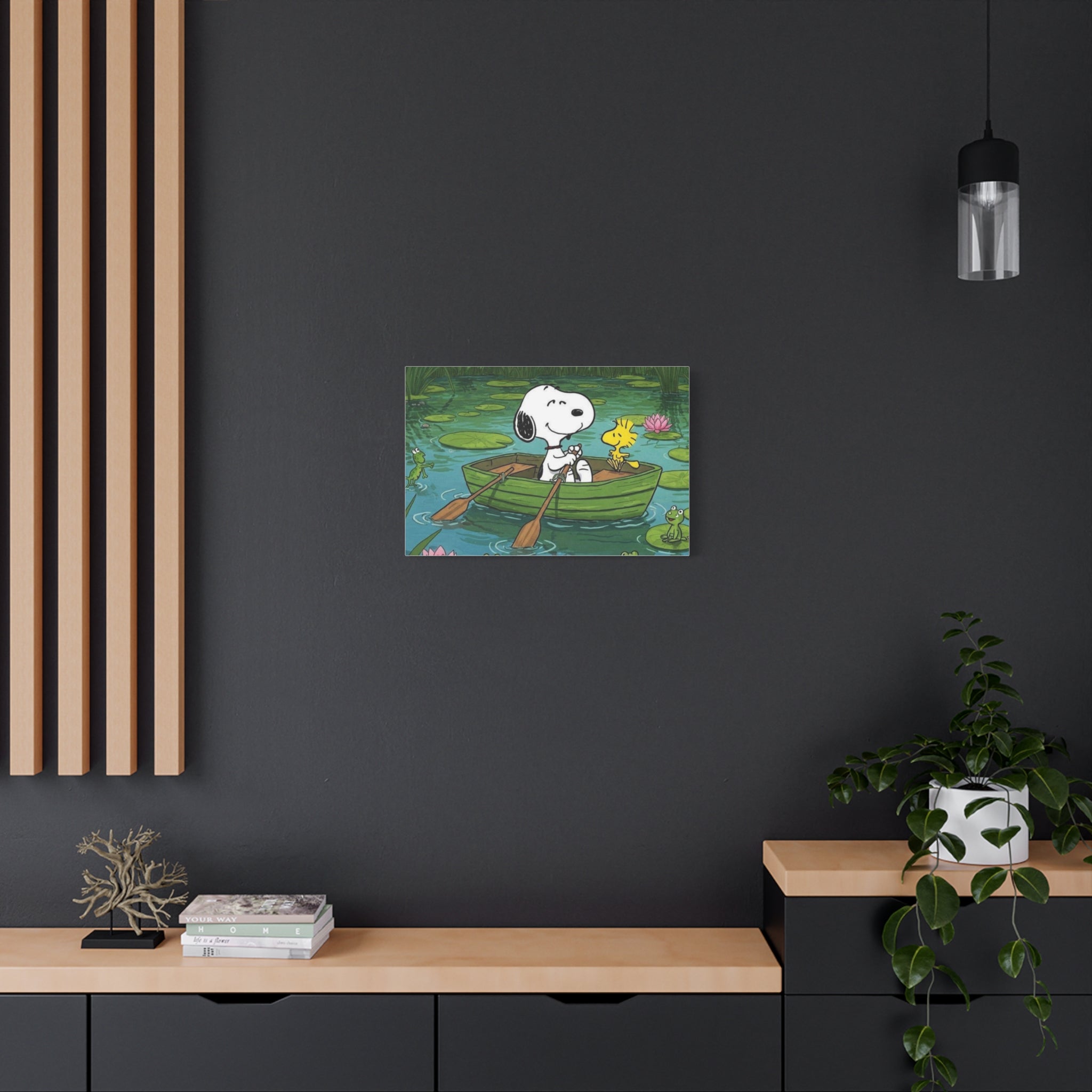 Snoopy Rowboat Canvas
