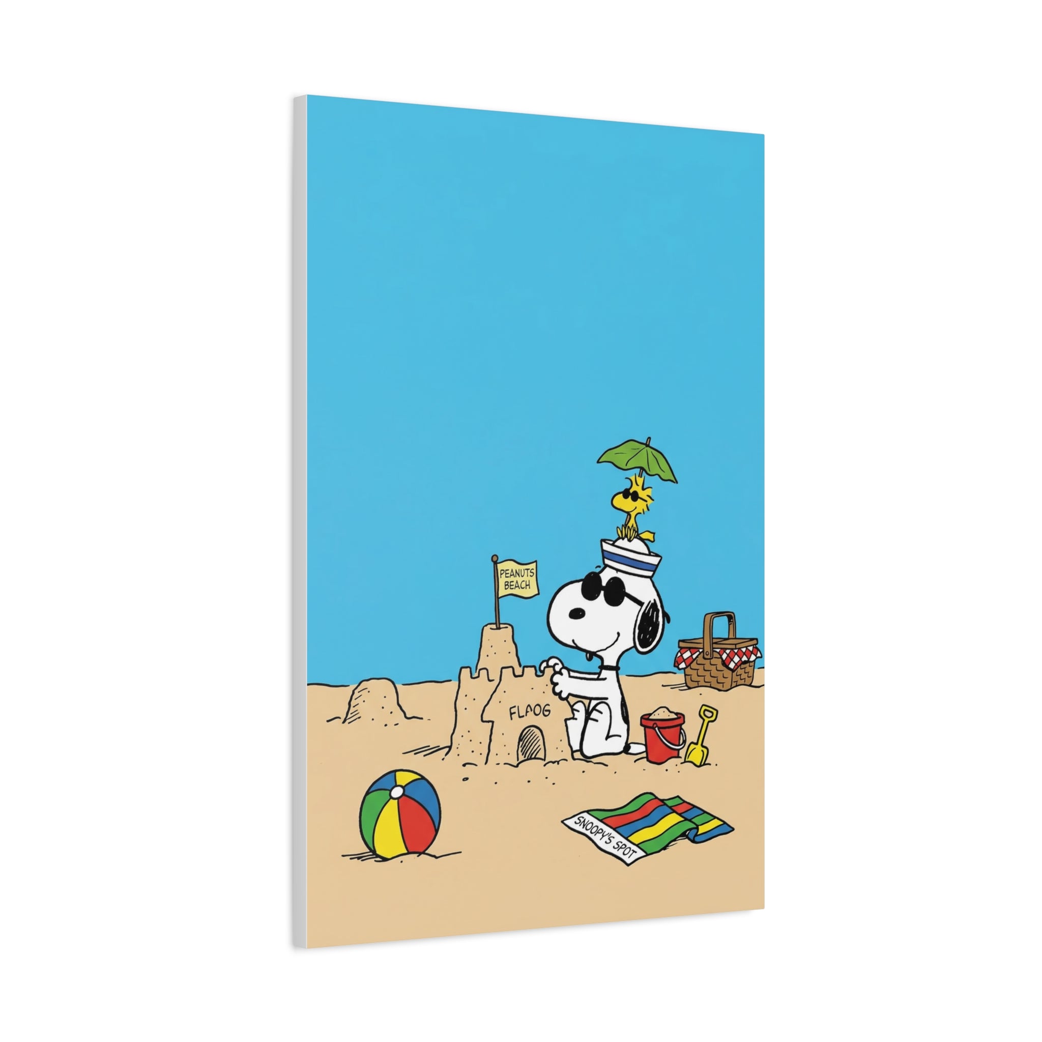 Snoopy Beach Scene Canvas