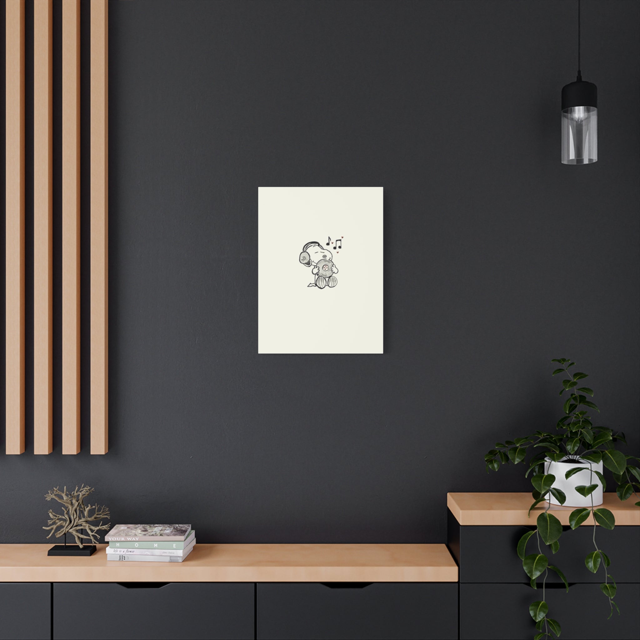 Sleeping Dog Headphones Canvas