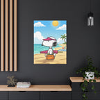 Snoopy Beach Day Canvas