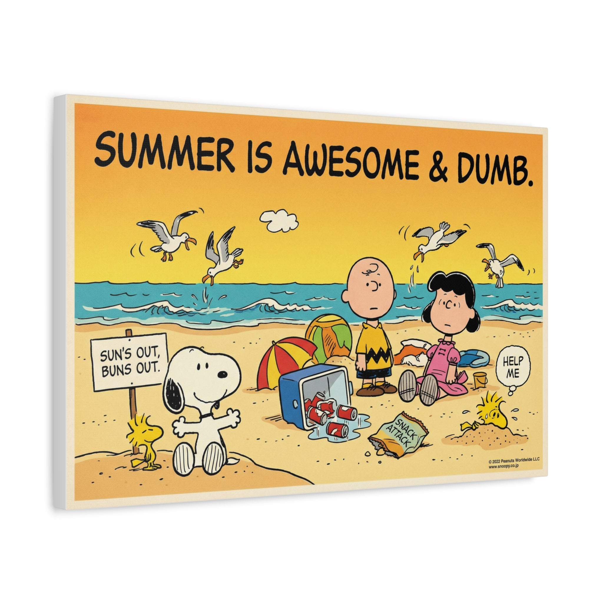 Summer Awesome And Dumb Canvas