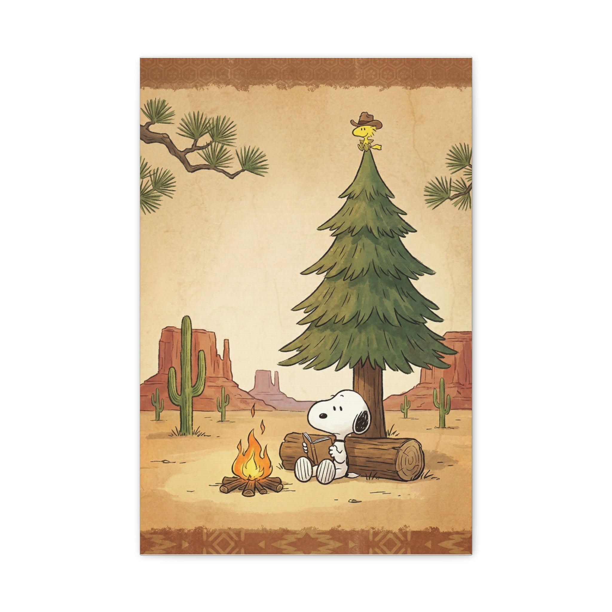 Snoopy Campfire Canvas