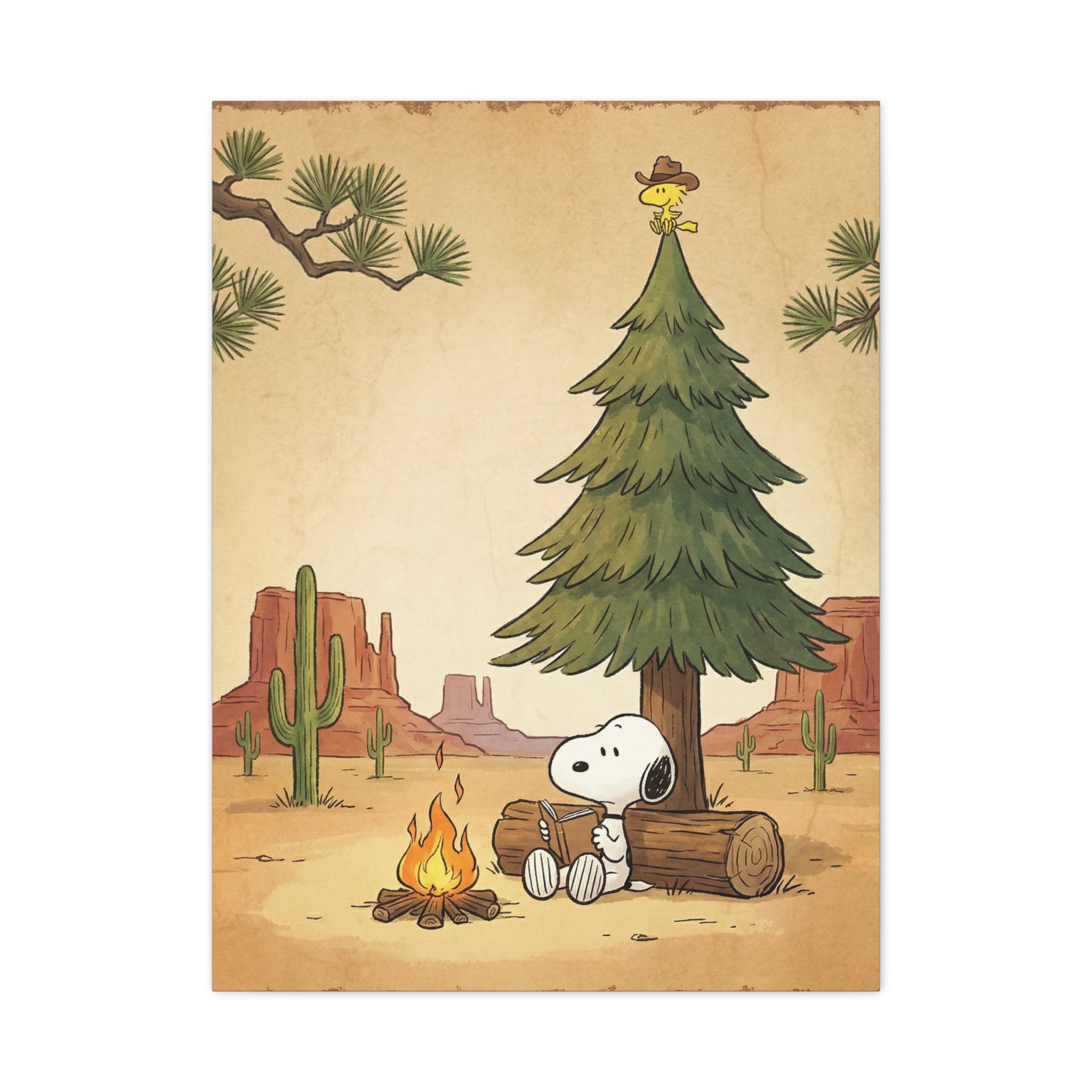 Snoopy Campfire Canvas