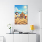 Snoopy At Beach Canvas