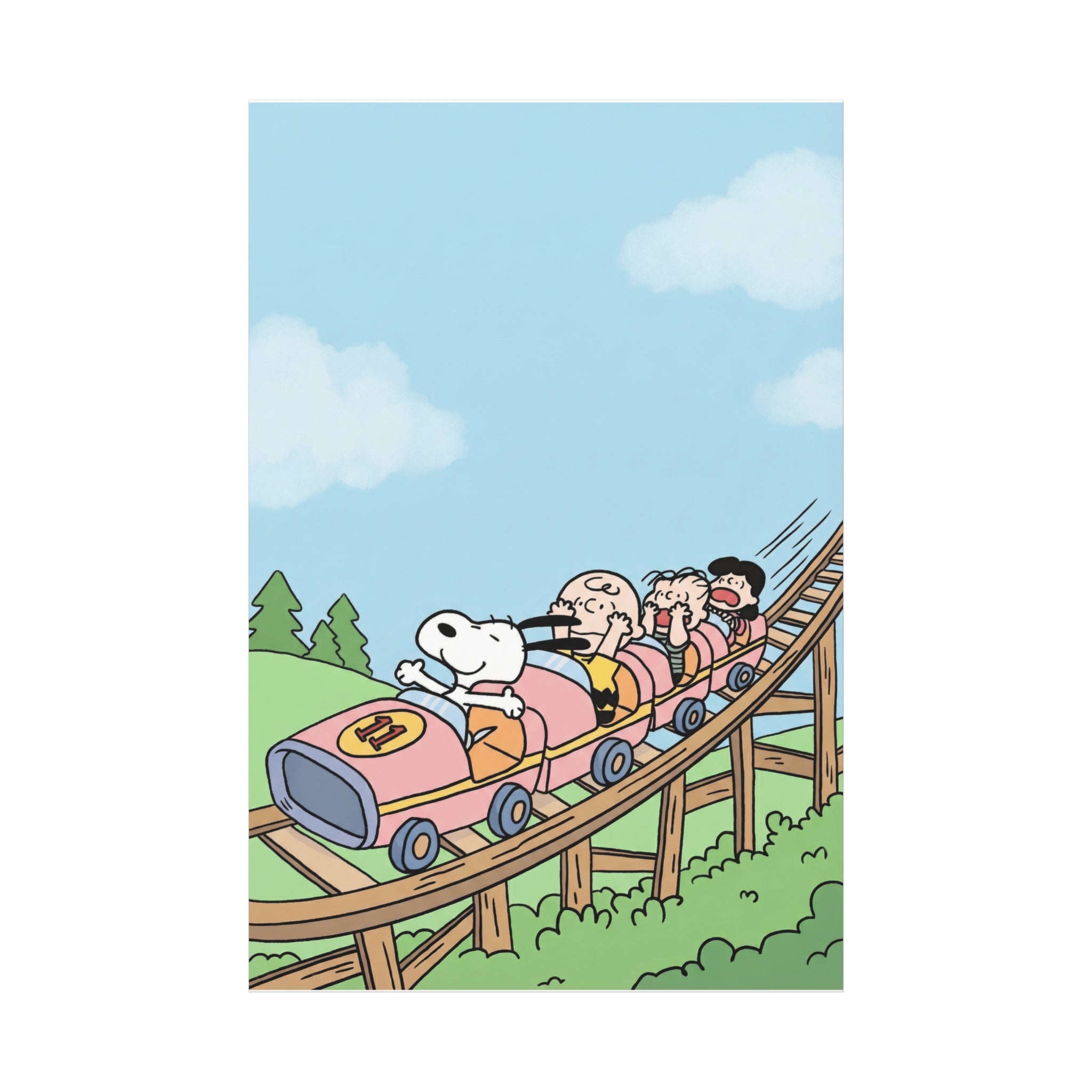Snoopy Roller Coaster Canvas