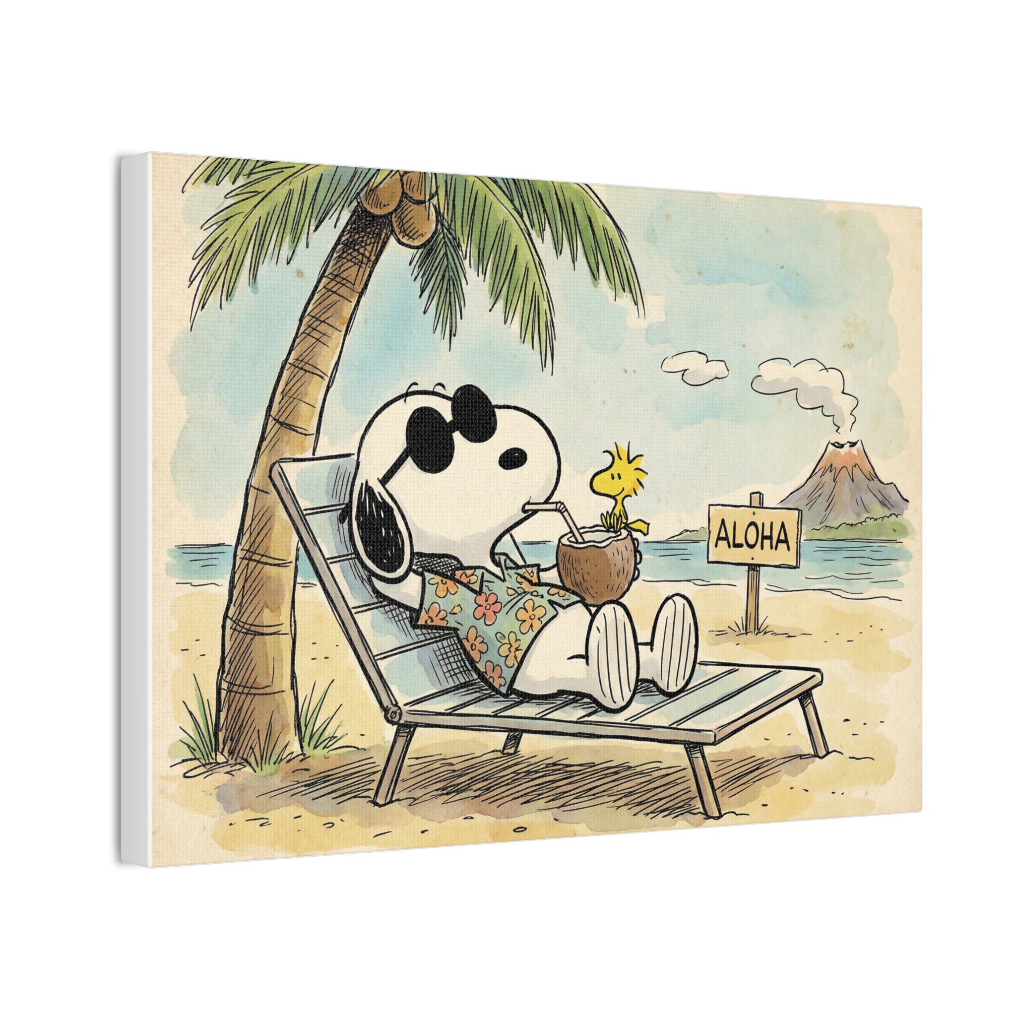 Tropical Aloha Beach Canvas