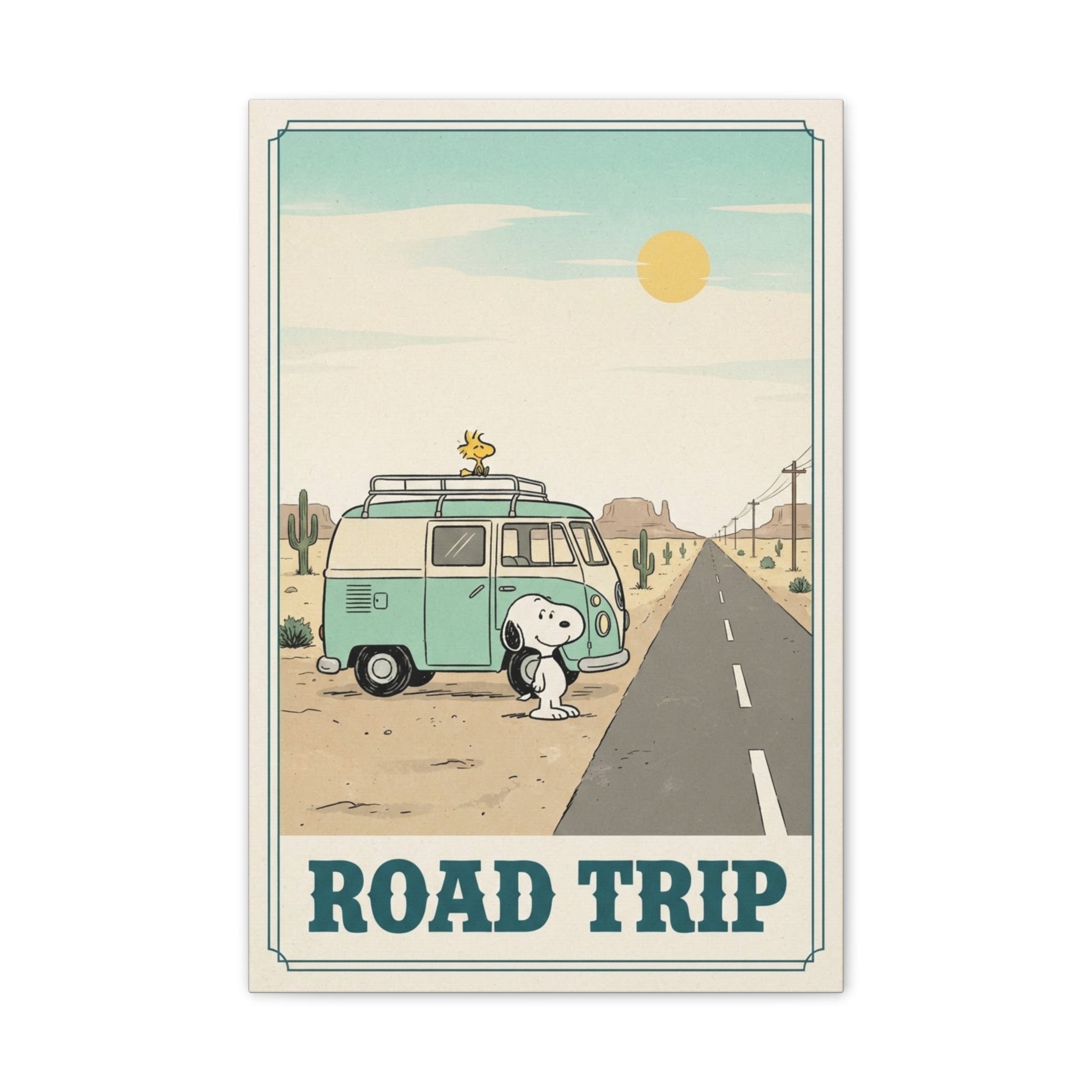 Snoopy Road Trip Canvas