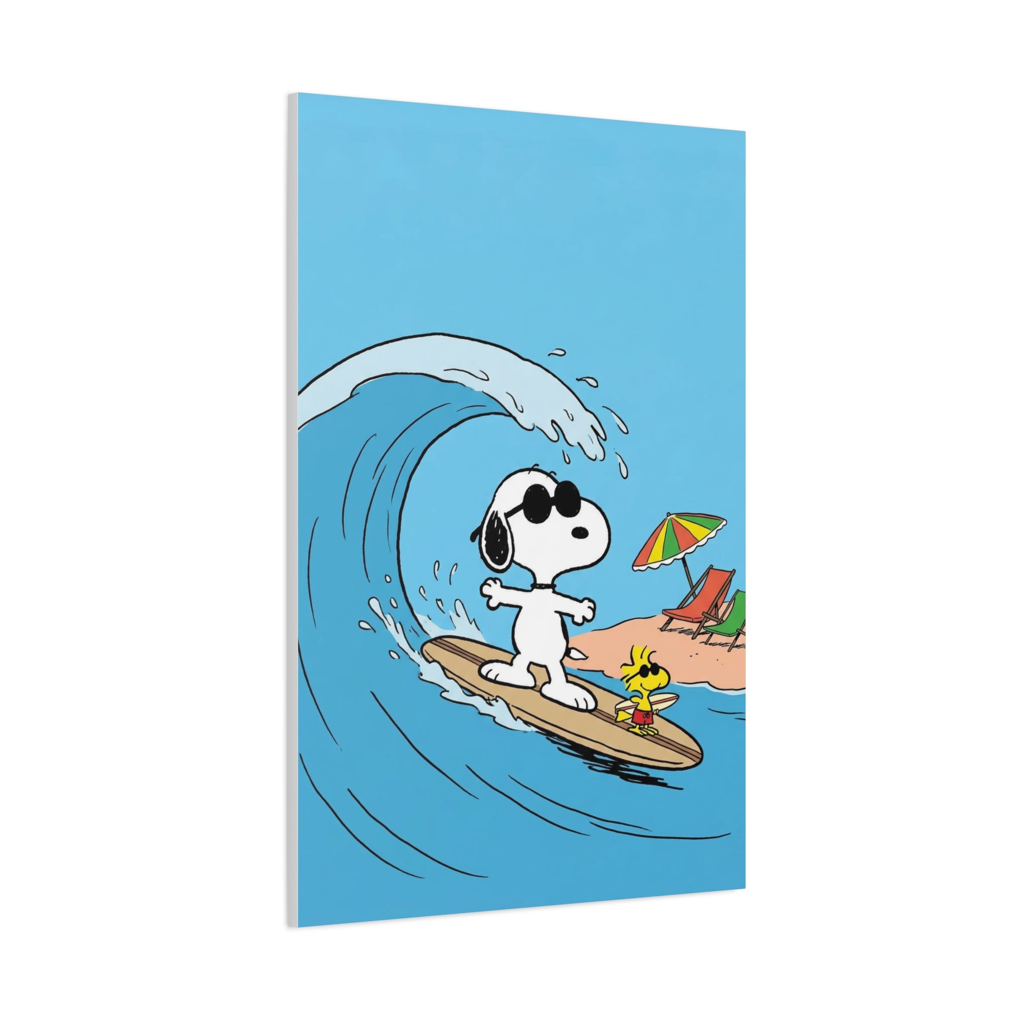 Surfing With Woodstock Canvas