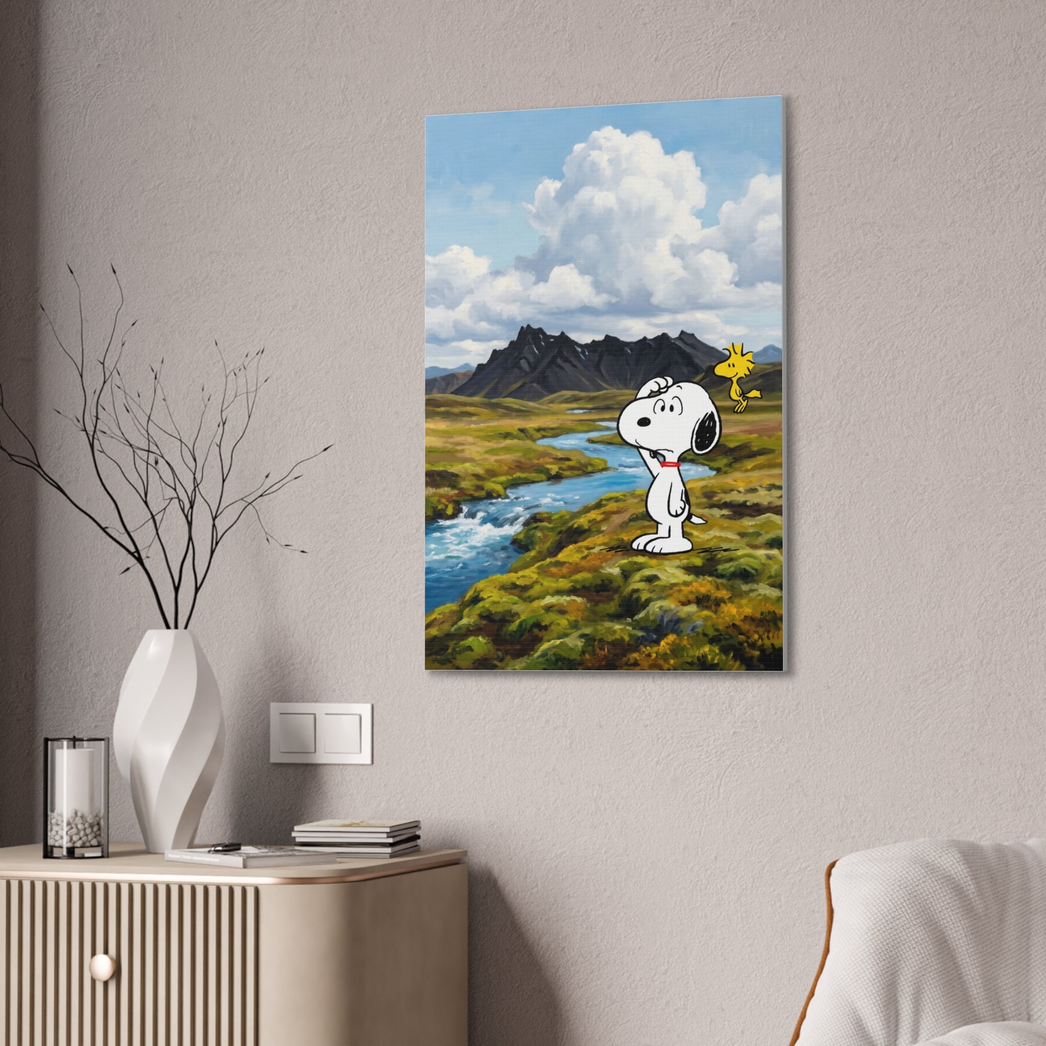 Snoopy Woodstock Landscape Canvas