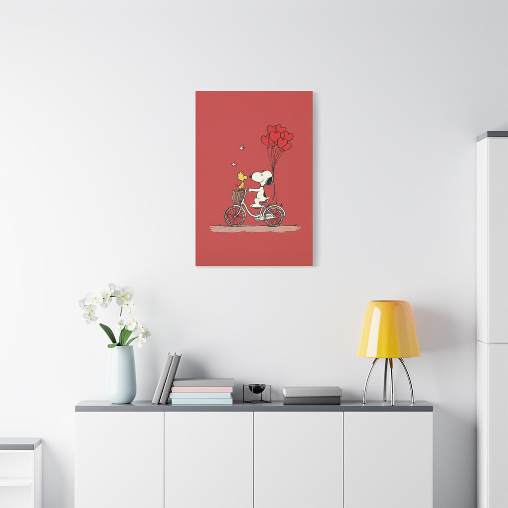 Bicycle Heart Balloons Canvas