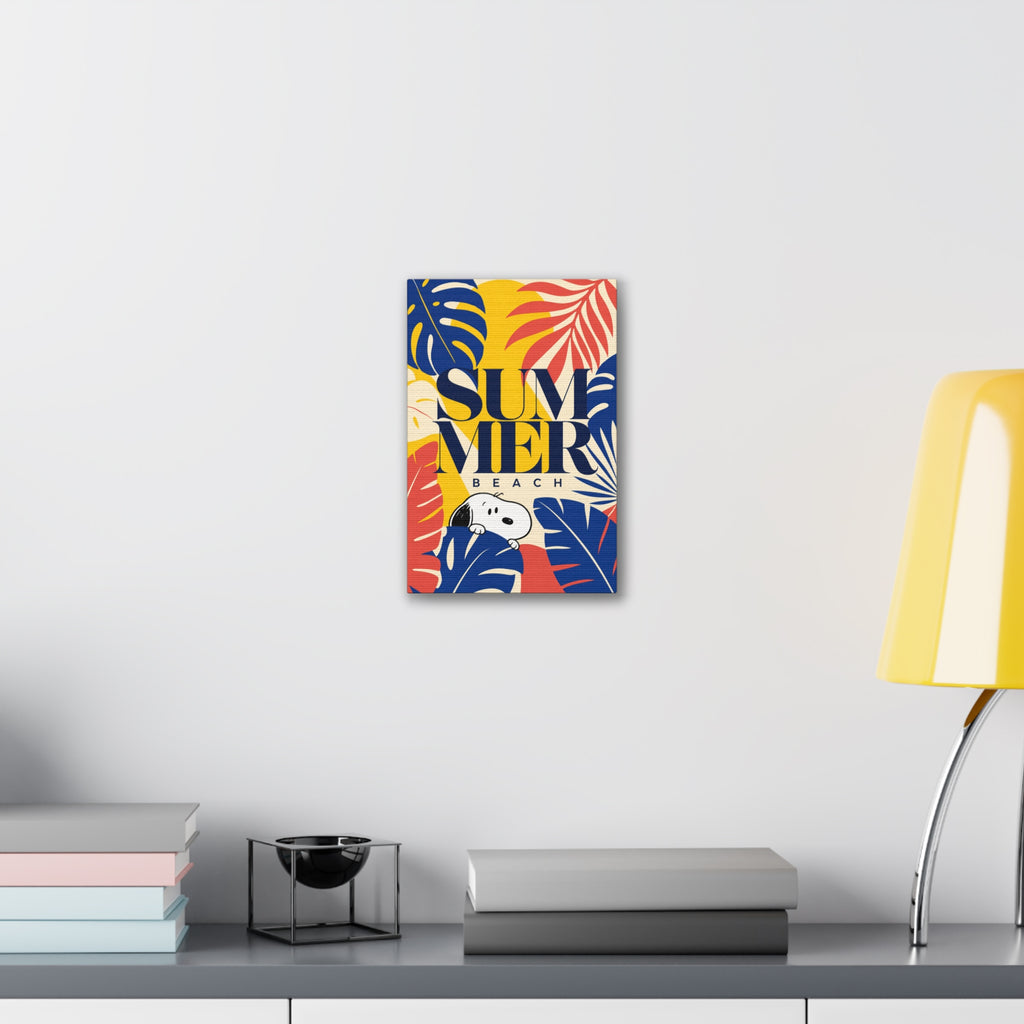 Snoopy Summer Beach Canvas