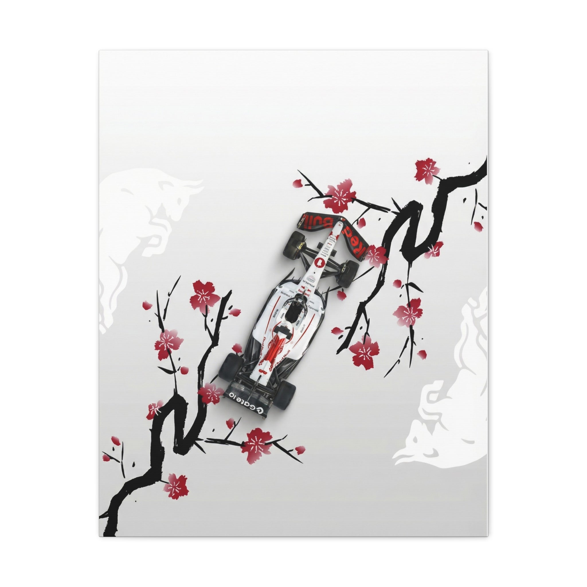 Racing Car Blossom Canvas
